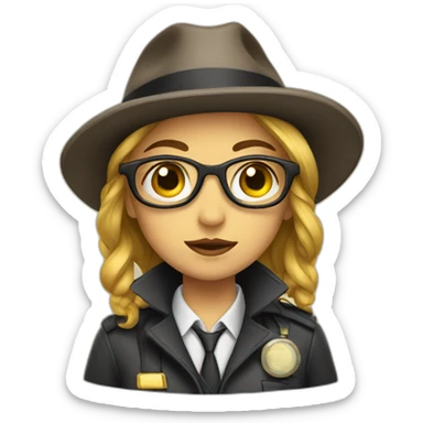 girl detective sticker