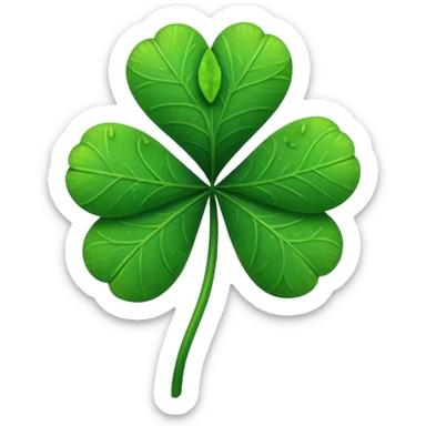 5 leaf clover sticker