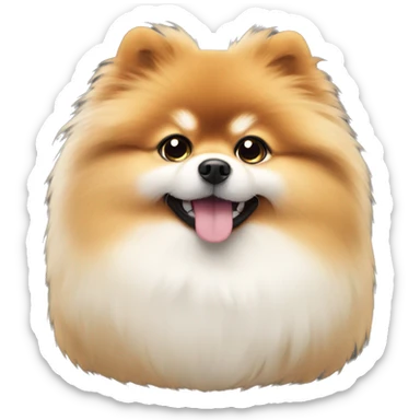 Fluffy pomerian  sticker