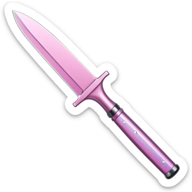 Pink ombre knife with glitter sticker