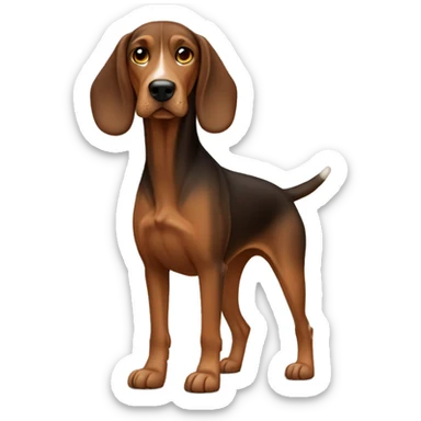brown polish hound full body sticker