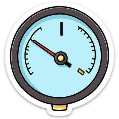 broken pressure gauge sticker