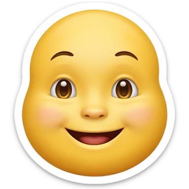 Yellow emoji with a double chin sticker