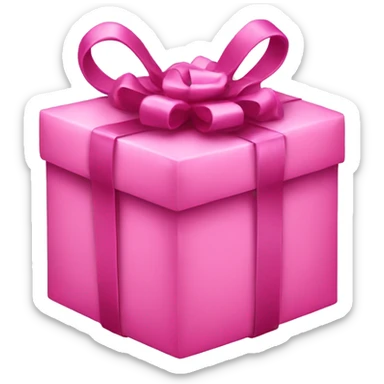 pink christmas present sticker