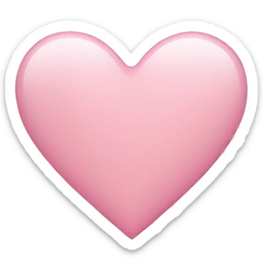 Light pink heart sticker