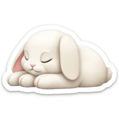 Cutest bunny sleeping sticker