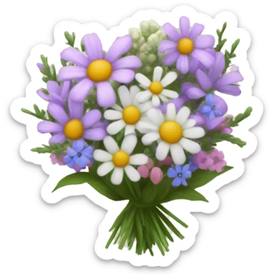 aesthetic wildflower bouquet  sticker