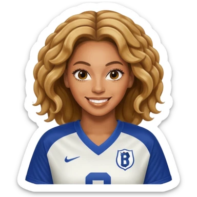 Beyonce in a football jersey  sticker