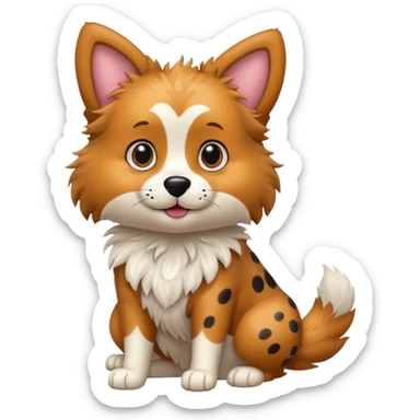 The catdog is something between a cat and a dog. sticker