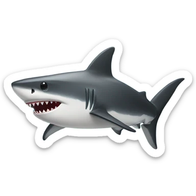 Shark with a top hat sticker