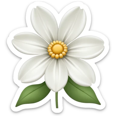 white flower  sticker