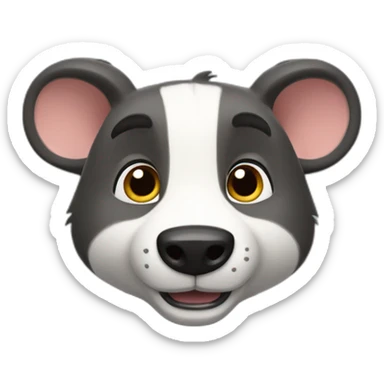 badger with long ears in the paw patrol sticker
