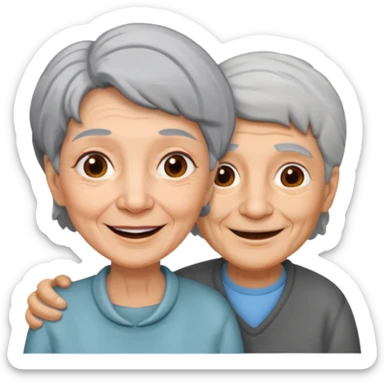lo mismo que estas haciendo solo coloca alado de la abuela un hombre sticker