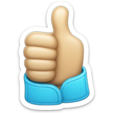 thumbs up blue medical glove sticker