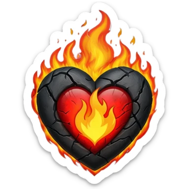 Black Heart of Fire sticker