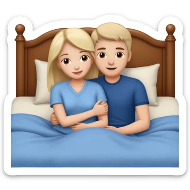 Naked couple on bed sticker