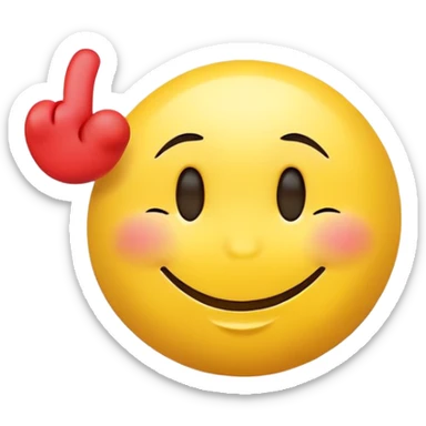 Smiley Face Blowing a Kiss sticker