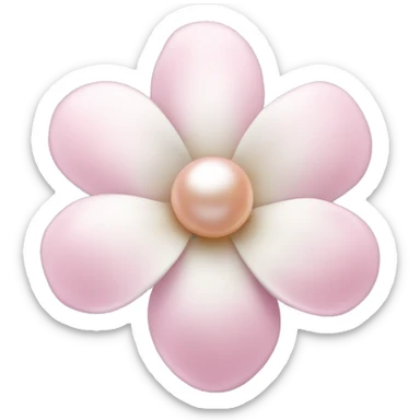 Pearl light pink flower sticker