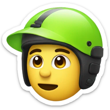 emoji with helmet giving ok sticker