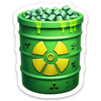 nuclear waste sticker