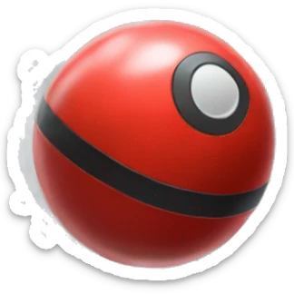 Pokeball shooting red beam sticker