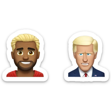 Jake Paul vs Joe Biden sticker