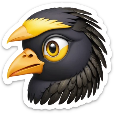 A love eye common myna bird emoji sticker