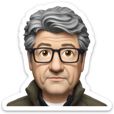 Jean-luc Mélanchon qui porte une doudoune the north face sticker