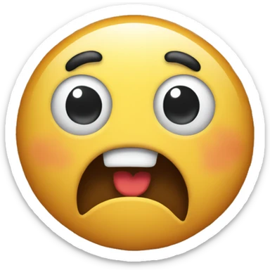 Emoji drooling on log sticker