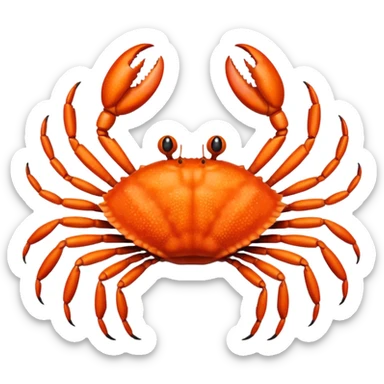 A crab with a total of eight legs sticker