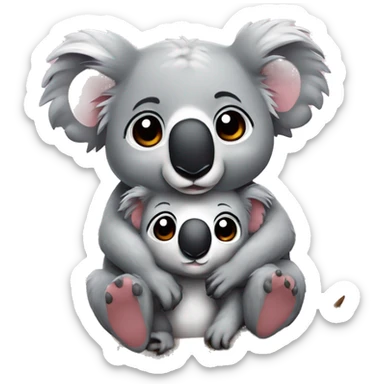 Cute koalas in love  sticker