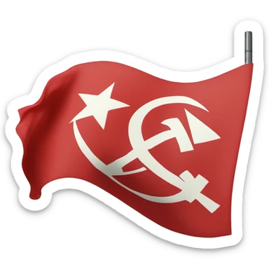 flag with the symbol of communisme, but flag like the apple ones sticker