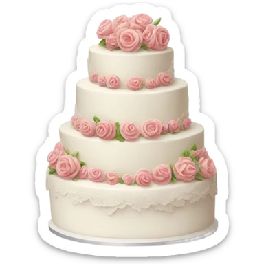 Wedding cake with flowers sticker
