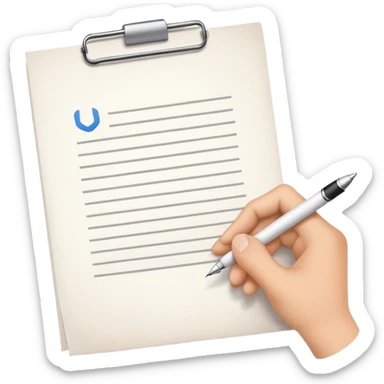 two hands passing a document sticker