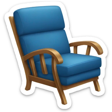 blue couch chair sticker