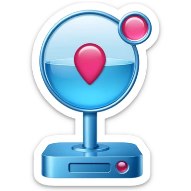 Ozon order pickup point in the brand's blue (digital blue) and raspberry colors sticker