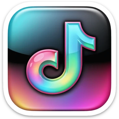 tiktok logo thats glowing sticker