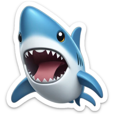 Blahaj fluffy ikea stuffed shark sticker