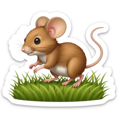 field mouse running sticker