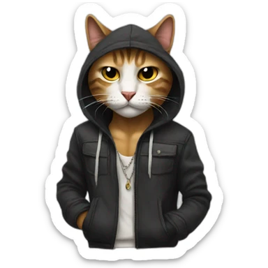 cat thug sticker