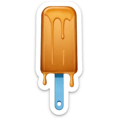 caramel on a popsicle stick sticker