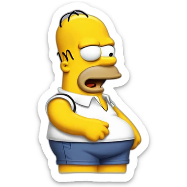 homer simpson et maillot dupsg sticker