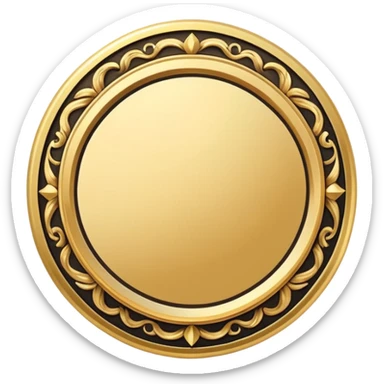 circular achievement style badge border for brand loyalist featuring blank space in the middle sticker