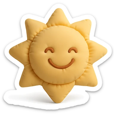 smiling sun sticker
