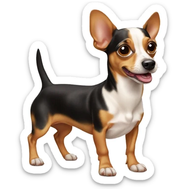 Weiner dog mixed with a chihuahua sticker