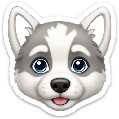 Husky puppy sticker