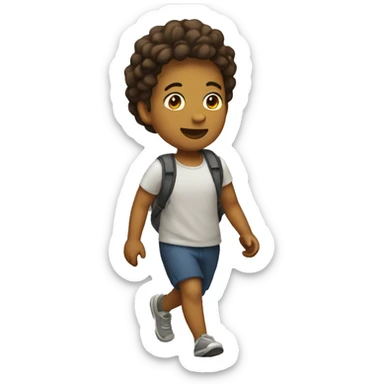 Una persona caminando sola sticker