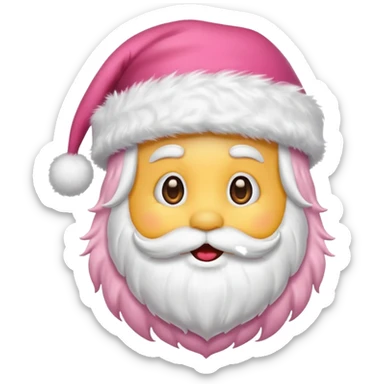 Santa hat pink emoji  sticker