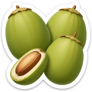Pistachio emoji tan sticker