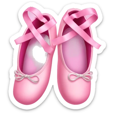 pink ballet slippers  sticker